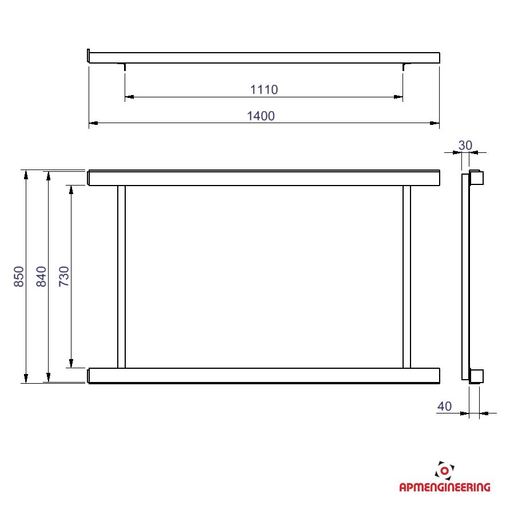 Nosný rám NRM1100-1400x850-300