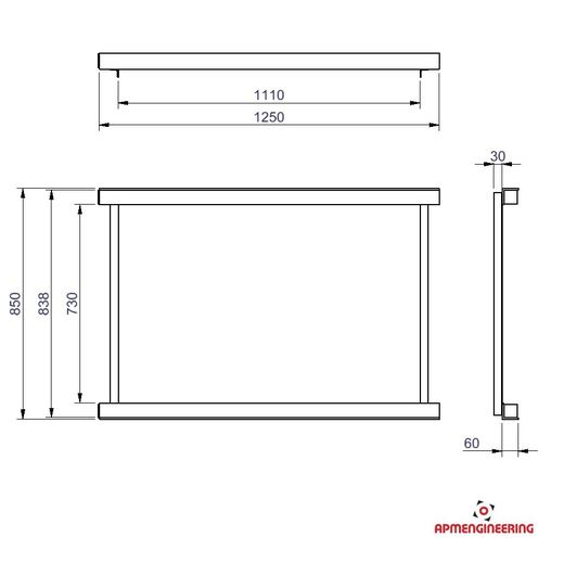 Nosný rám NRS1100-1250x850-1500