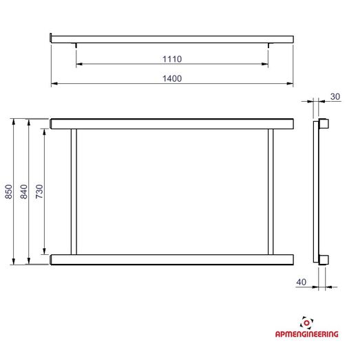 Nosný rám NRS1100-1400x850-300