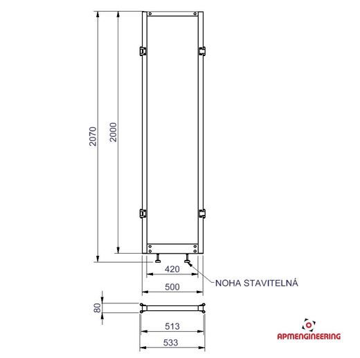 STKLČP-N0.5x2 Stěna STKLČP-N0.5x2