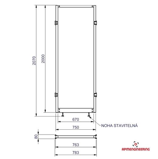 STKLČP-N0.75x2 Stěna STKLČP-N0.75x2