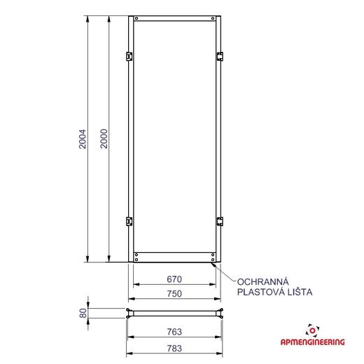 Stěna STKLČP-P0.75x2