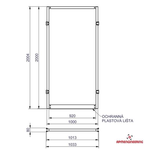 STKLČP-P1x2 Stěna STKLČP-P1x2