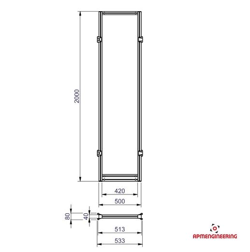 STKLPR-0.5x2 Stěna STKLPR-0.5x2