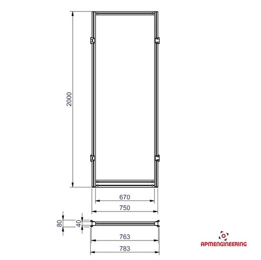 STKLPR-0.75x2 Stěna STKLPR-0.75x2