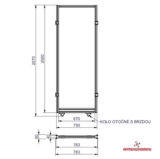 STKLPR-K0.75x2 Stěna STKLPR-K0.75x2