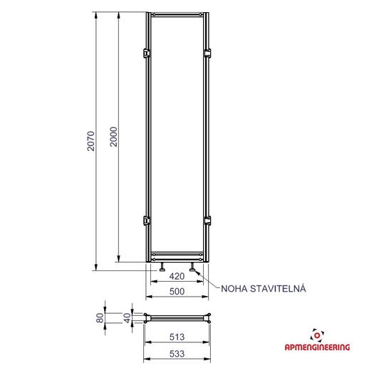 STKLPR-N0.5x2 Stěna STKLPR-N0.5x2