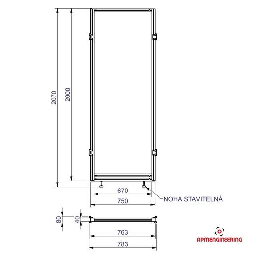 STKLPR-N0.75x2 Stěna STKLPR-N0.75x2