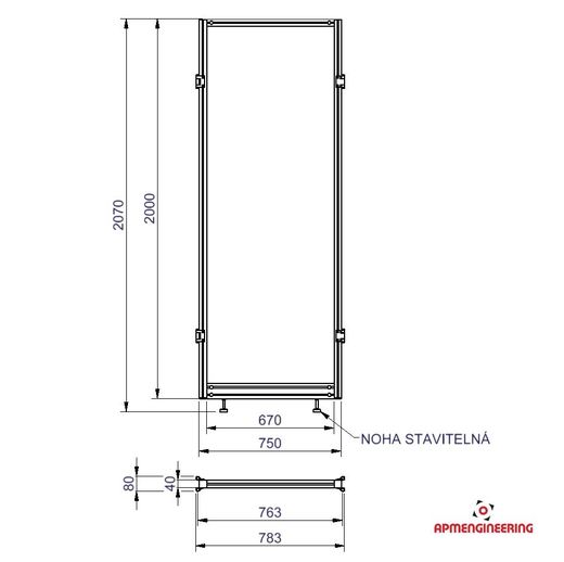 Stěna STKLPR-N0.75x2