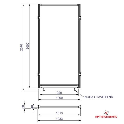 STKLPR-N1x2 Stěna STKLPR-N1x2