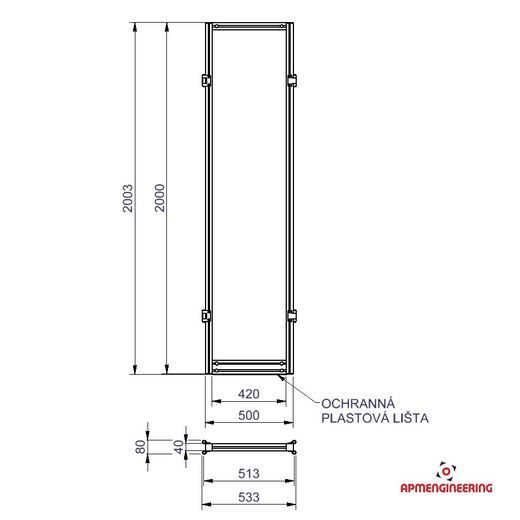 STKLPR-P0.5x2 Stěna STKLPR-P0.5x2
