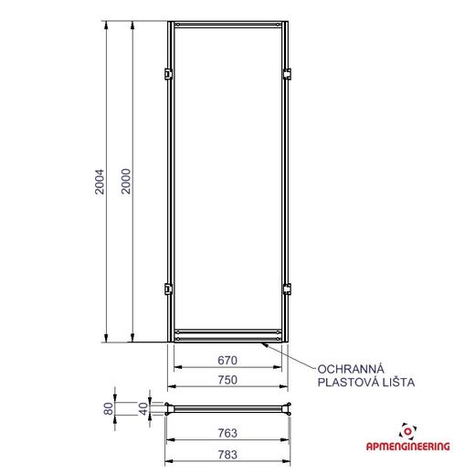 Stěna STKLPR-P0.75x2