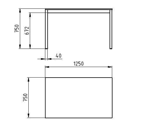 Stůl SZ4N-0.75x1.25