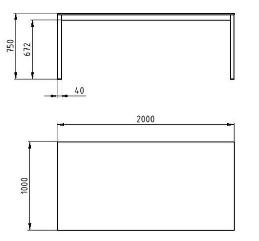 Stůl SZ4N-1x2